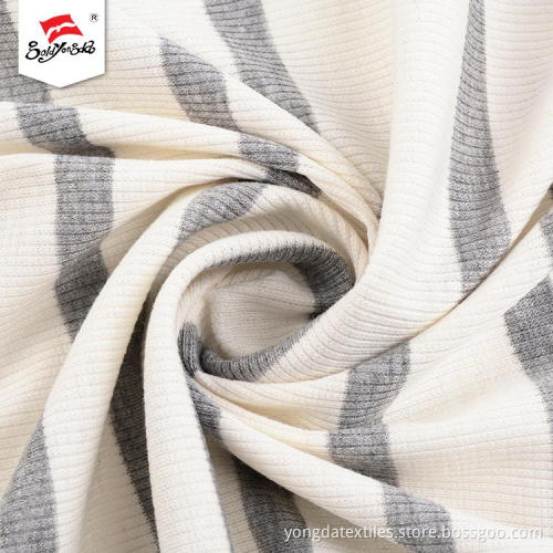 Dyed Composition Polyester Rib Knit Fabric